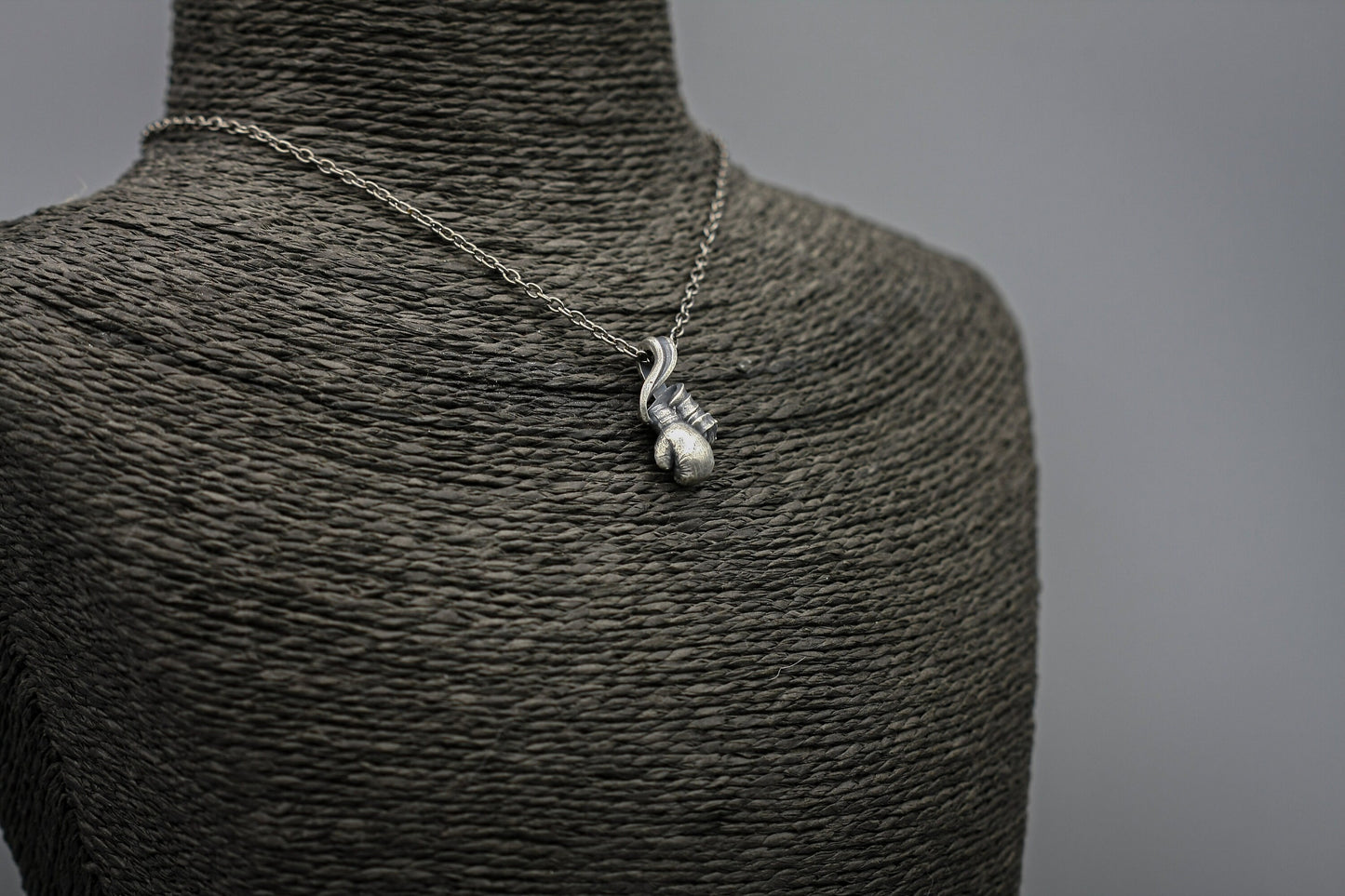 Silver Boxing Glove Necklace