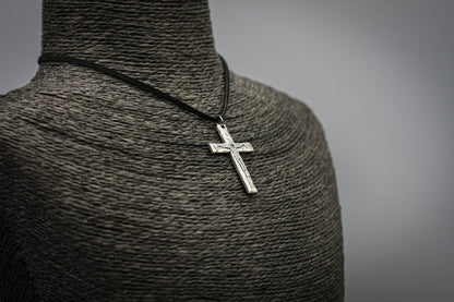 Sterling silver cross, christian necklace