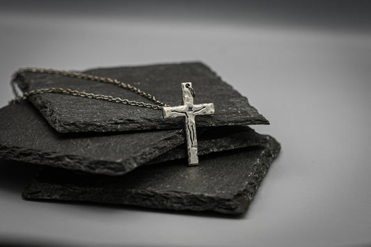 Sterling silver cross, christian necklace