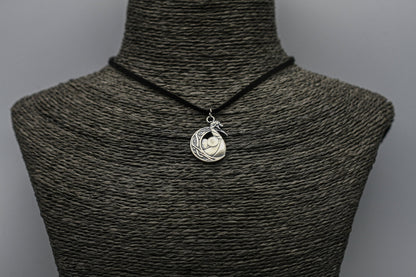 Silver Viking Drakkar pendant, warrior necklace