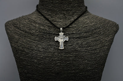 INRI Jesus Crucifix Necklace, Sterling silver cross pendant