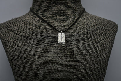 Silver rune pendant, Viking necklace, personalised jewellery