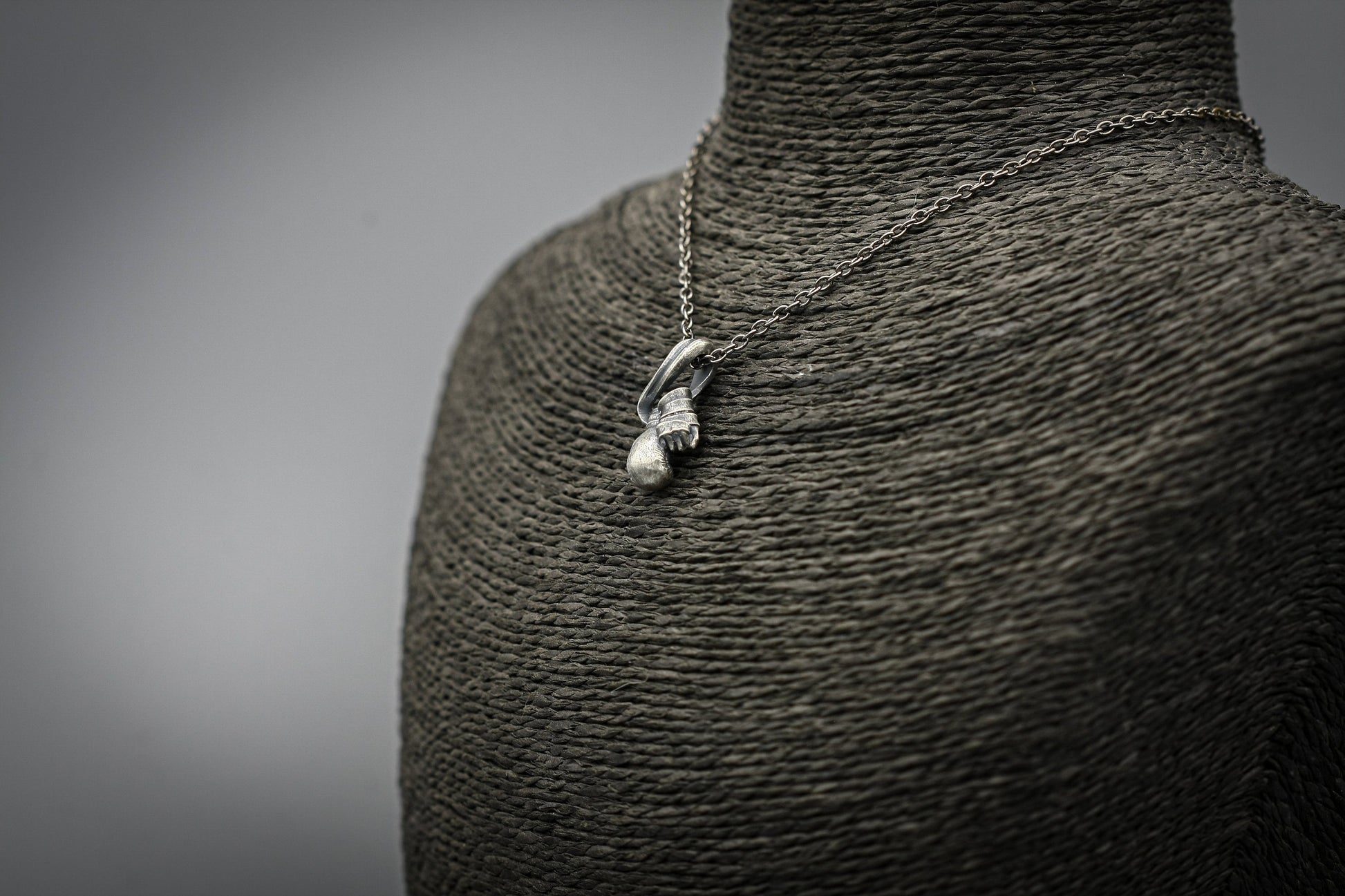 Silver Boxing Glove Necklace