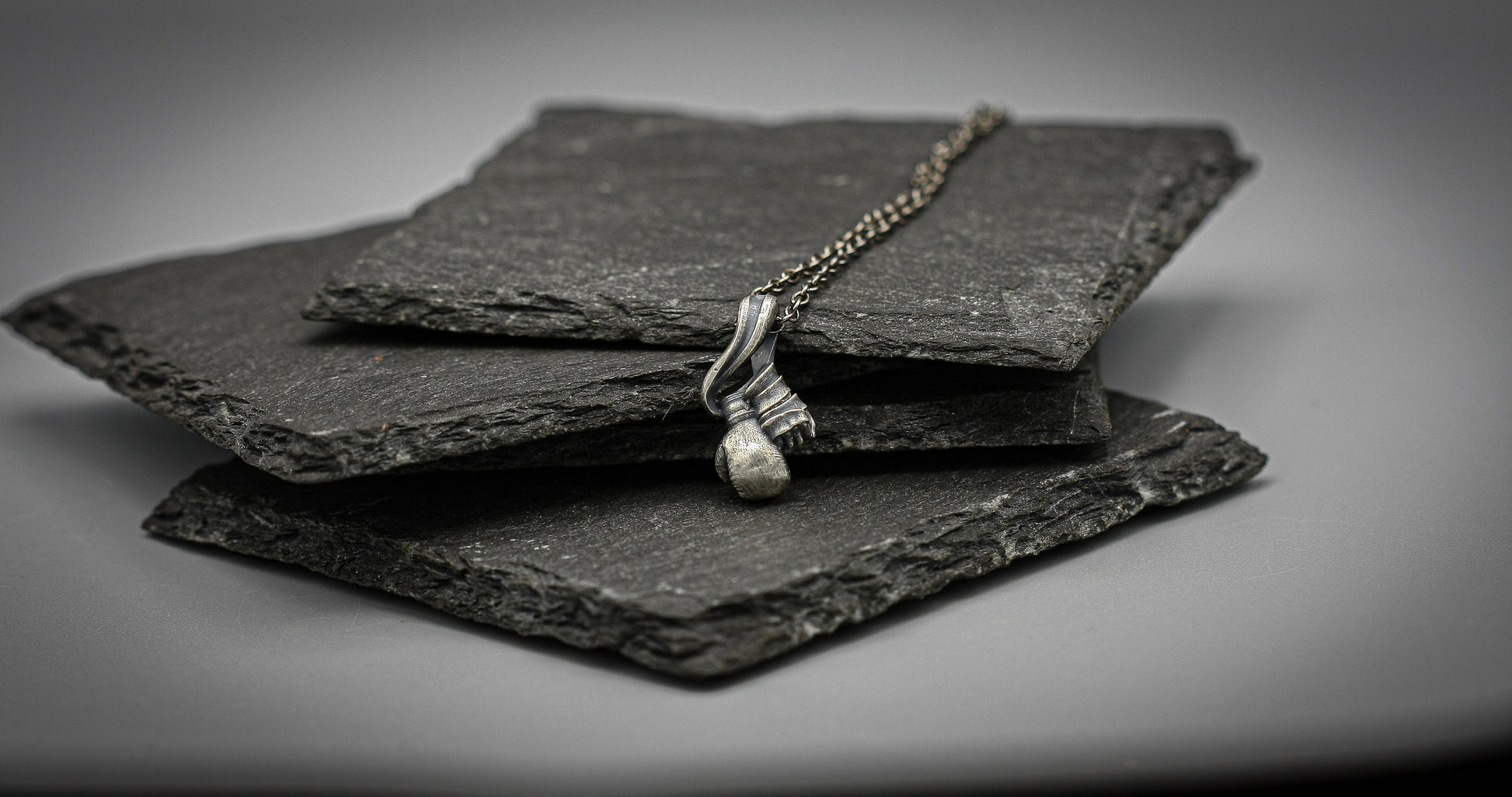 Silver Boxing Glove Necklace