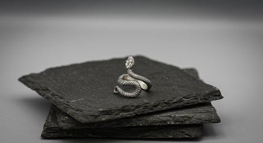 Sterling silver snake ring