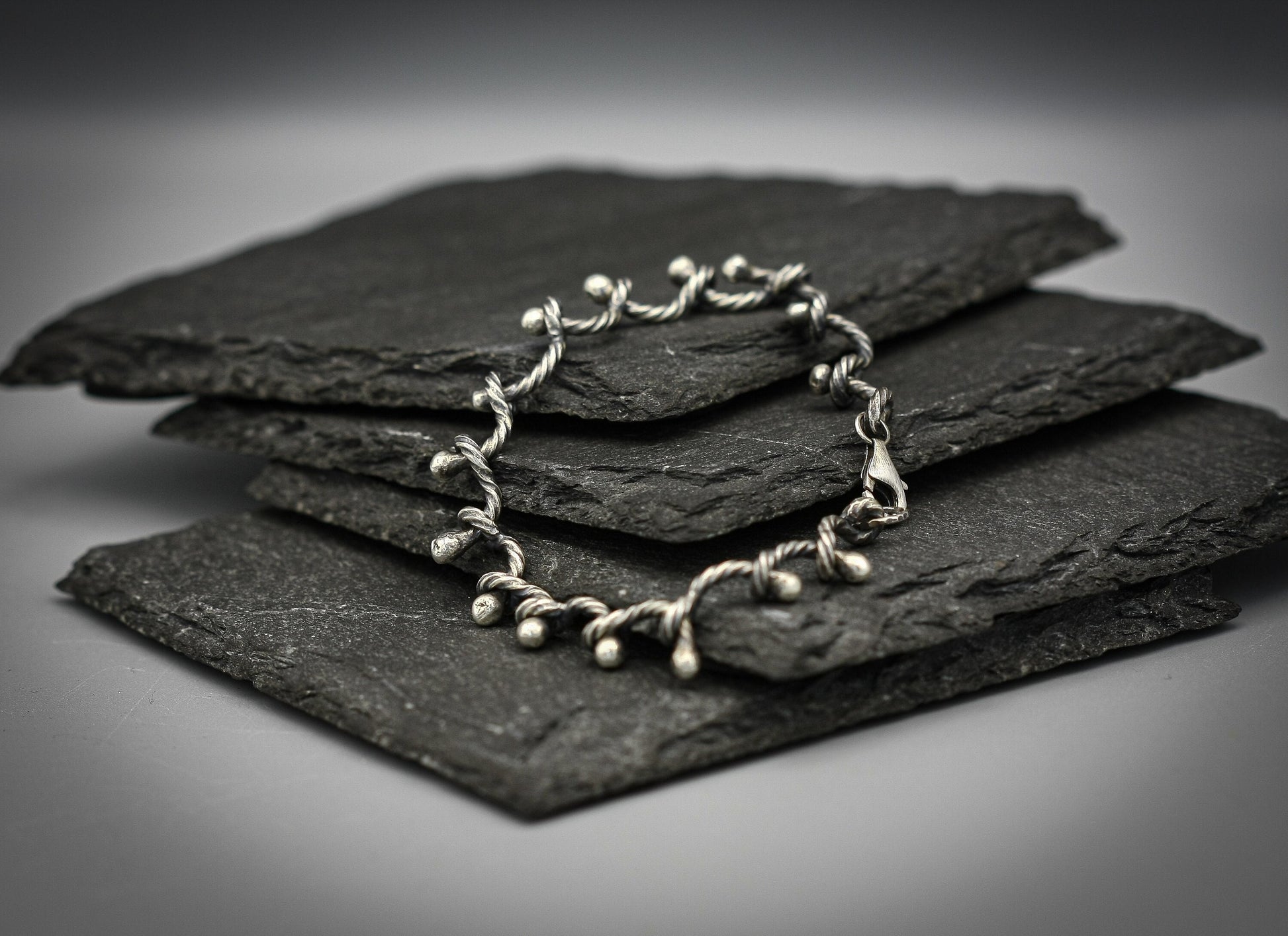 Sterling silver bracelet, Twisted link chain