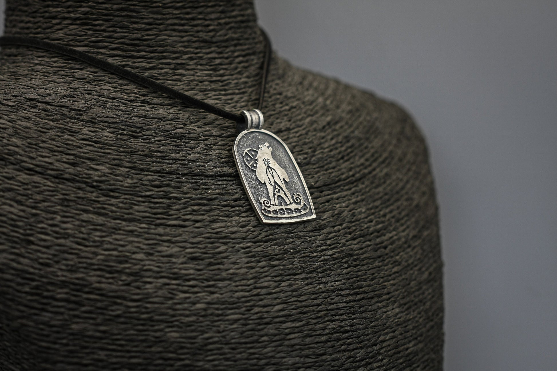 Viking Silver pendant, Bear Drakkar Necklace