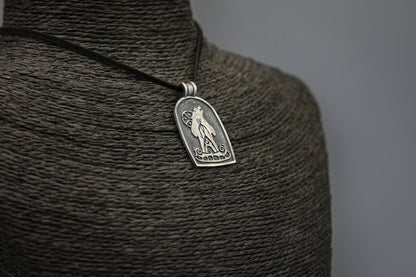 Viking Silver pendant, Bear Drakkar Necklace