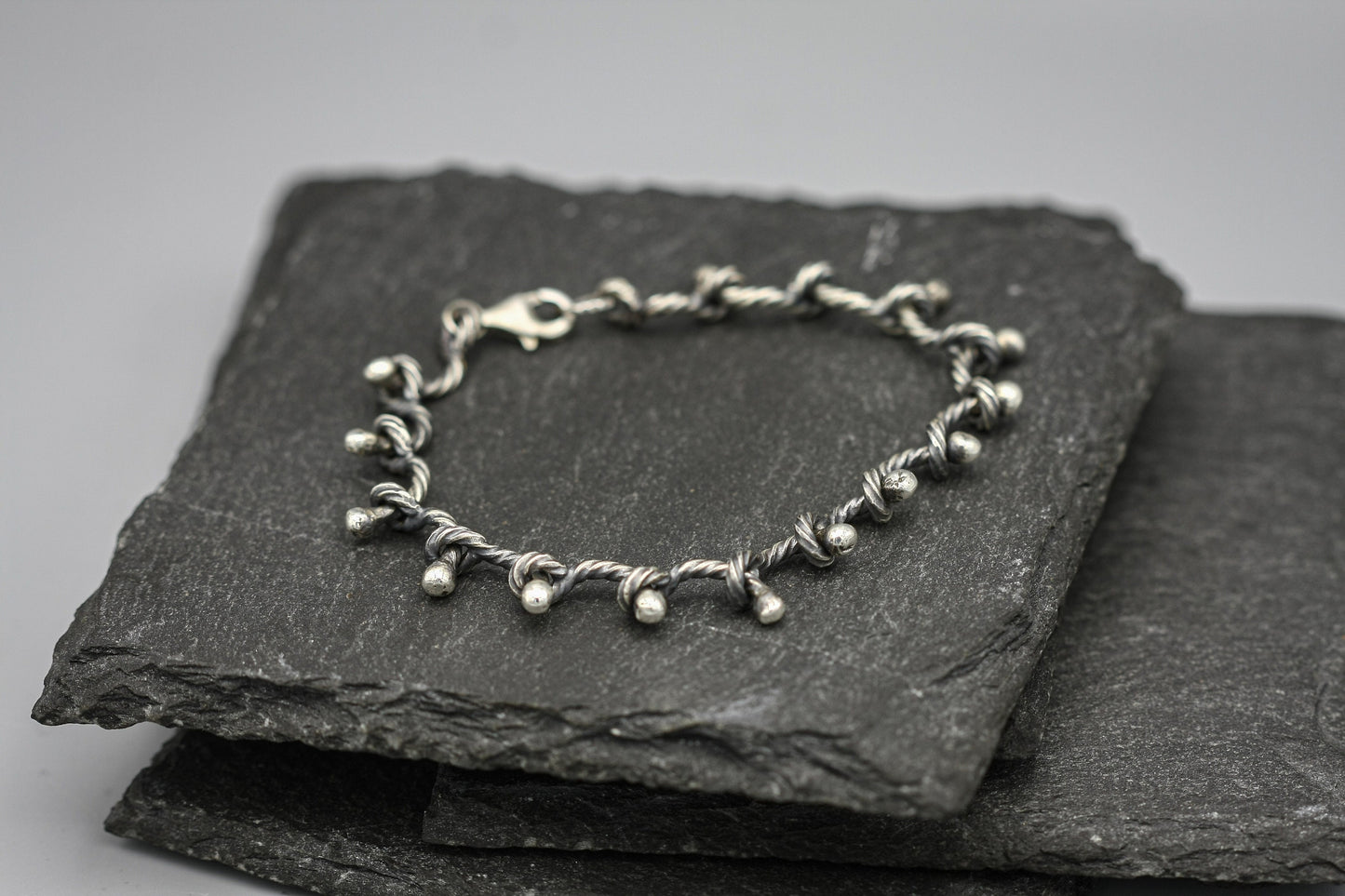 Sterling silver bracelet, Twisted link chain