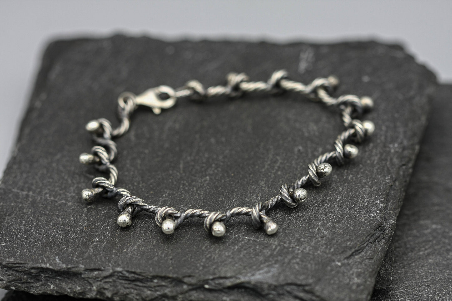 Sterling silver bracelet, Twisted link chain