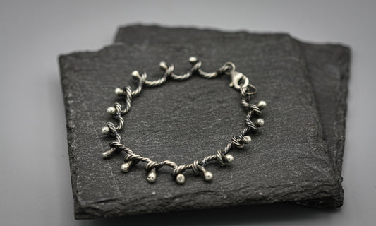 Sterling silver bracelet, Twisted link chain