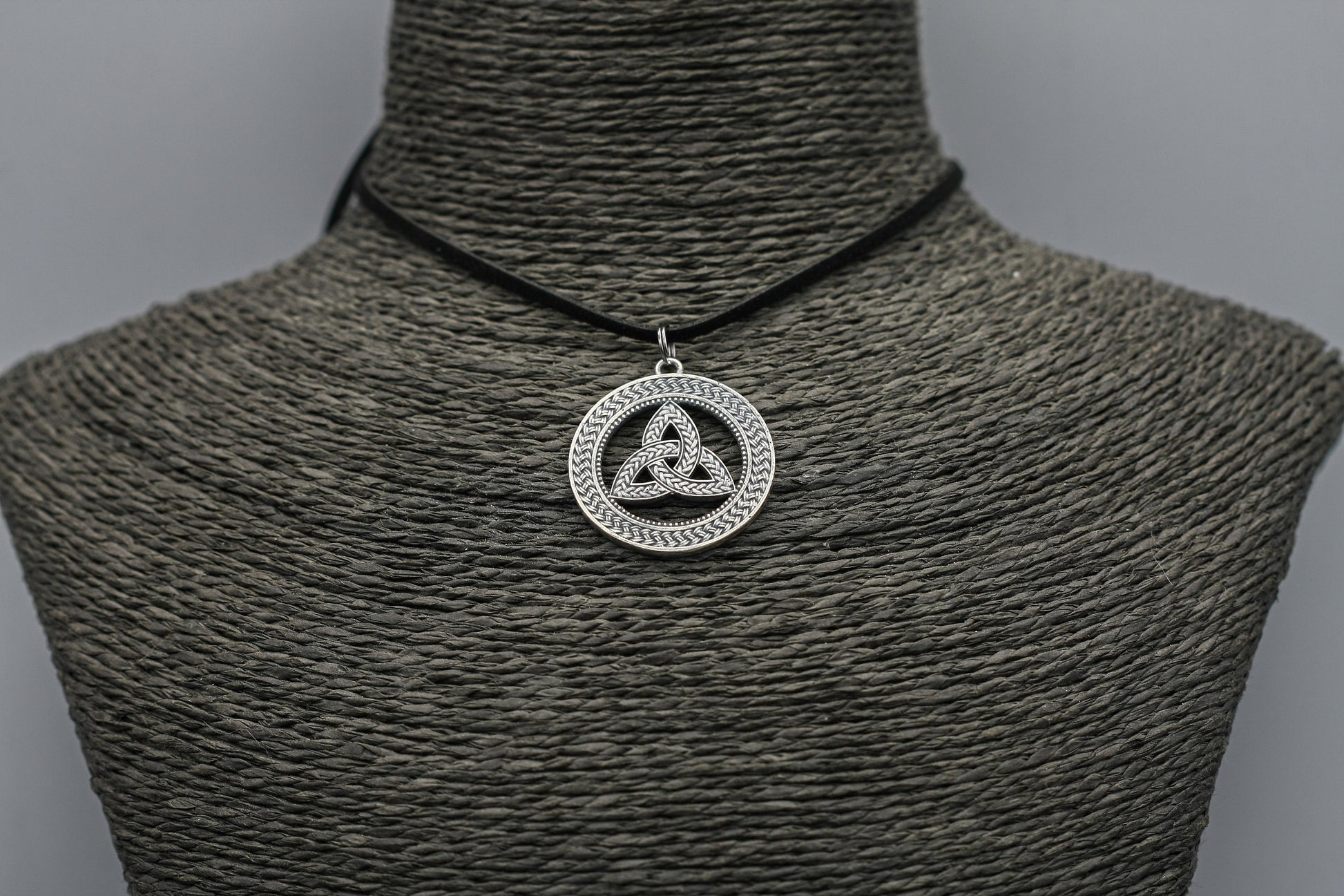 Celtic trinity knot Silver pendant.