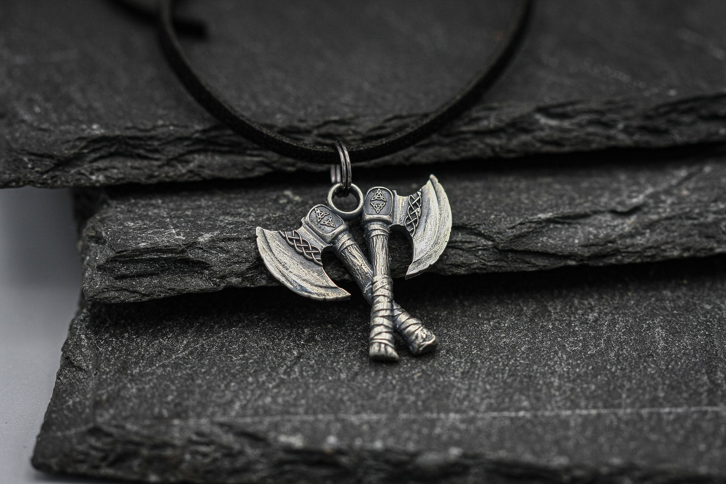 Viking axe silver pendant