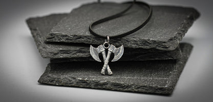 Viking axe silver pendant