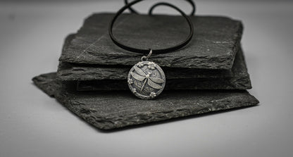 Silver dragonfly necklace