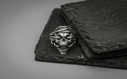 Silver Skull ring, Screaming skull band