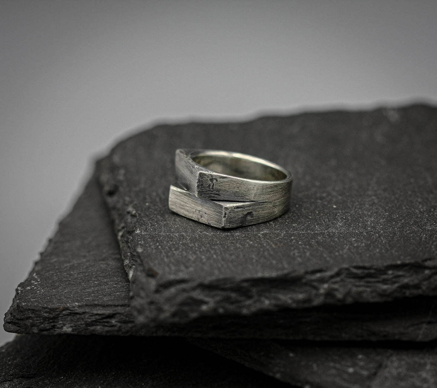 Sterling silver signet ring.