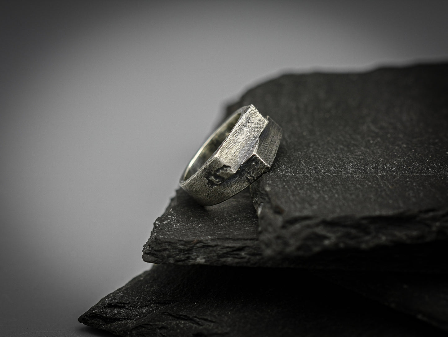 Sterling silver signet ring.