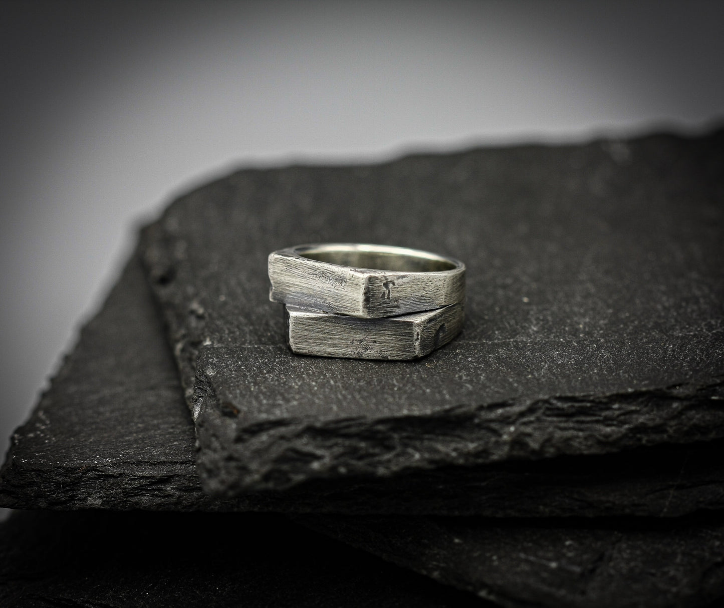 Sterling silver signet ring.