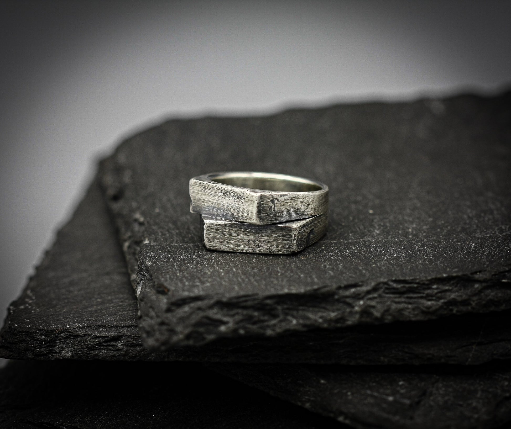 Sterling silver signet ring.