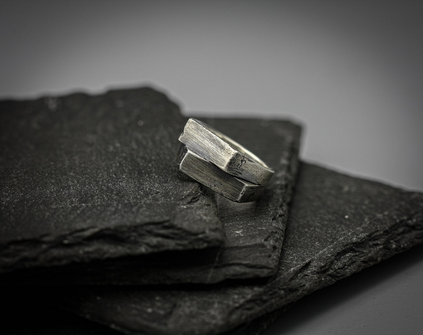 Sterling silver signet ring.