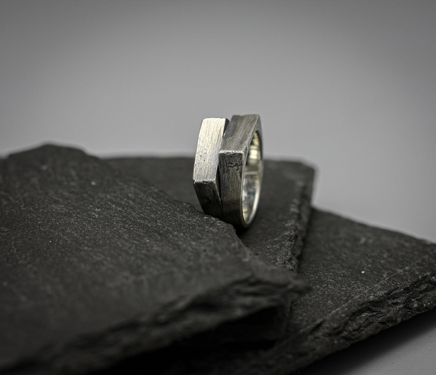 Sterling silver signet ring.