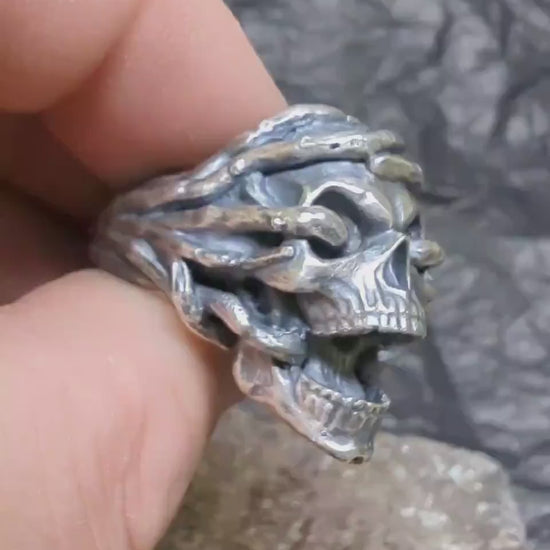 Silver Skull ring, Screaming skull band